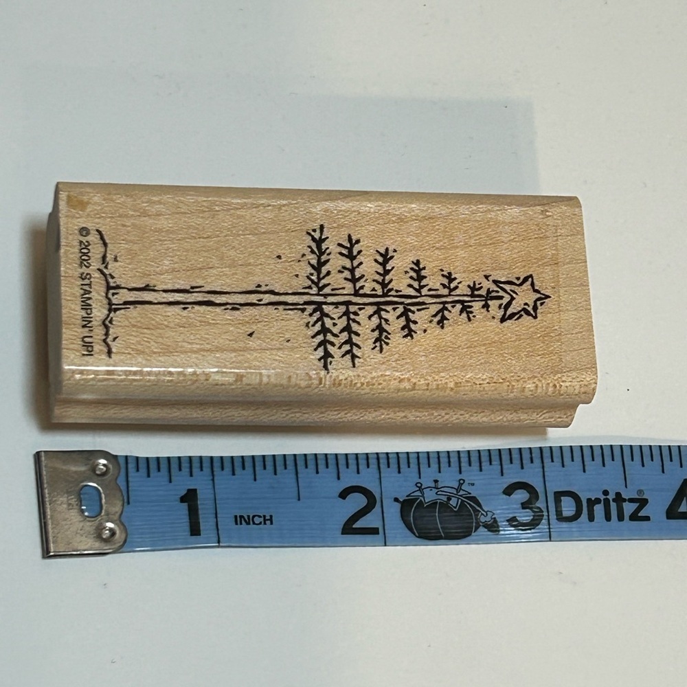 Stampin’ Up! 2002 Tree With Star Rubber Stamp - Picture 7 of 8
